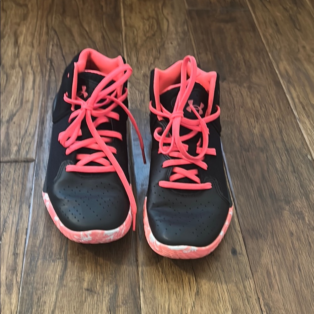 Under Armour Black and Pink Sneakers with Sporty Design